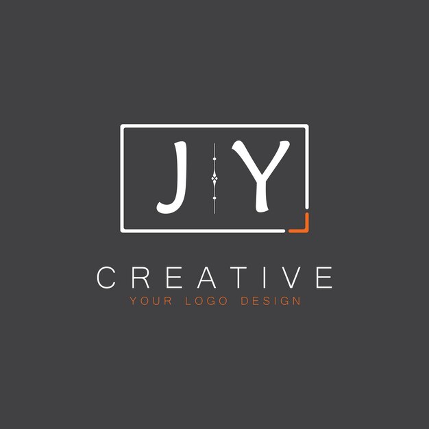 JY initial monogram logo for Creative with square style design