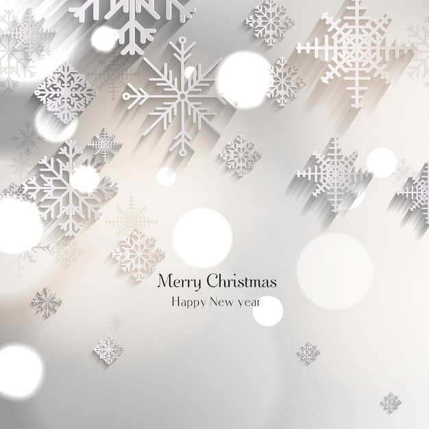 Kar taneleriyle soyut Noel arka planı
