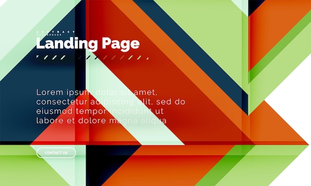 Kare şekilli geometrik soyut arka plan açılış sayfası web tasarım şablonu