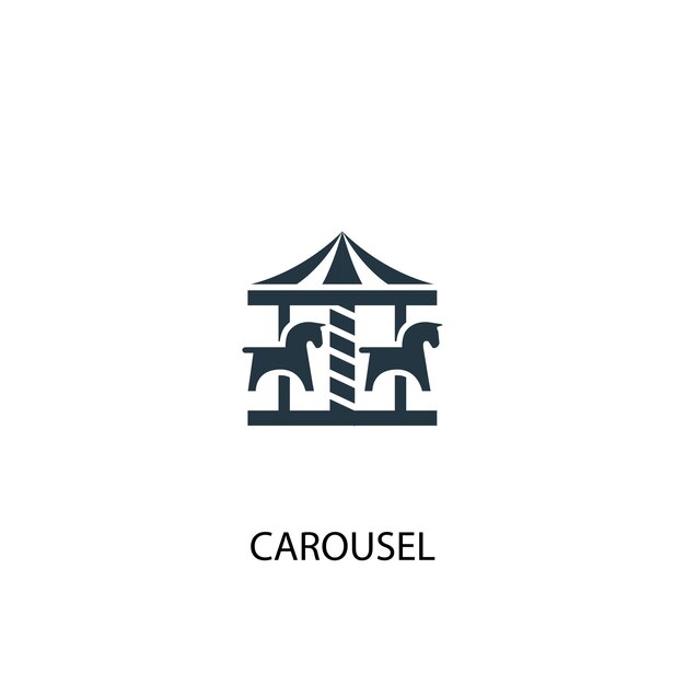 Karrusel ikon. Simpel element illustration. Karrusel koncept symbol design. Kan bruges til web og mobil.