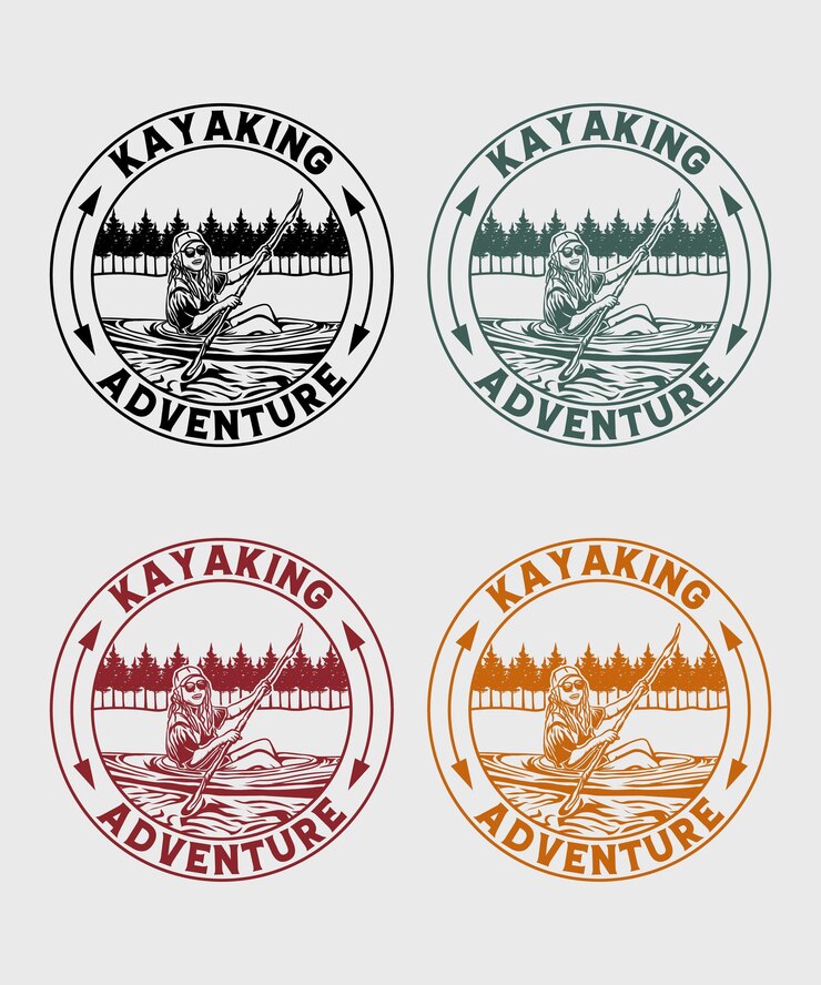 Vektör kayaking adventure