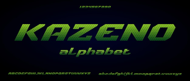Kazeno, modern creative alphabet with urban style template