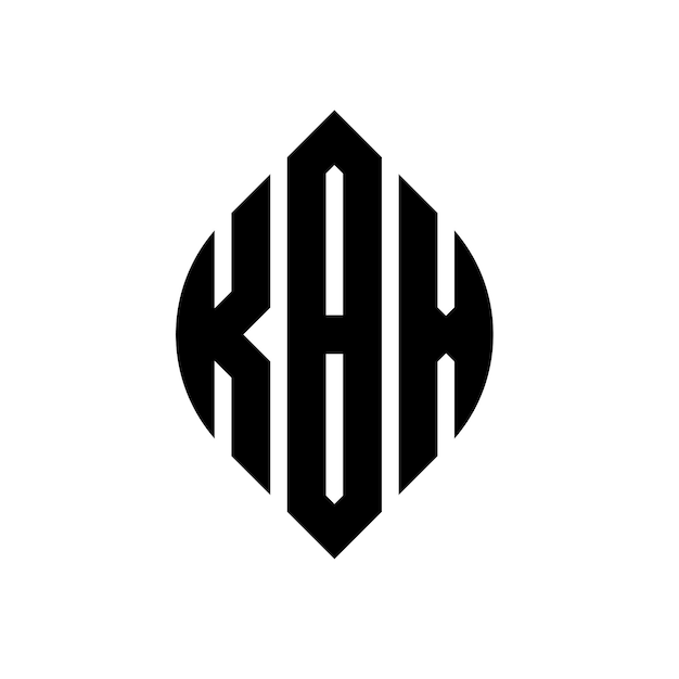 kbx circle letter logo design with circle and ellipse shape kbx ellipse letters with typographic style the three initials form a circle logo kbx circle emblem abstract monogram letter mark vector