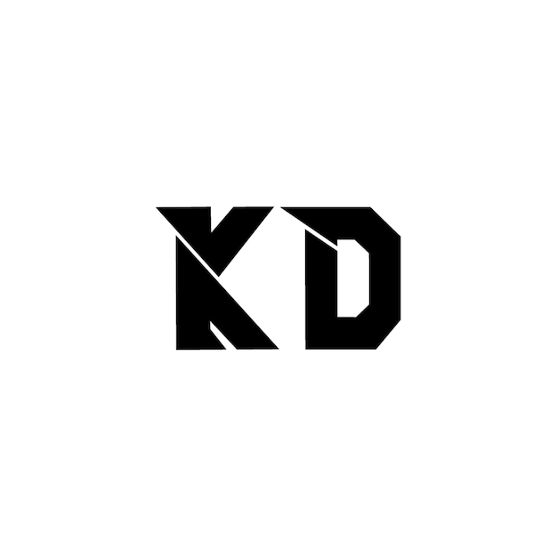 KD monogram logo design letter text name symbol monochrome logotype alphabet character simple logo