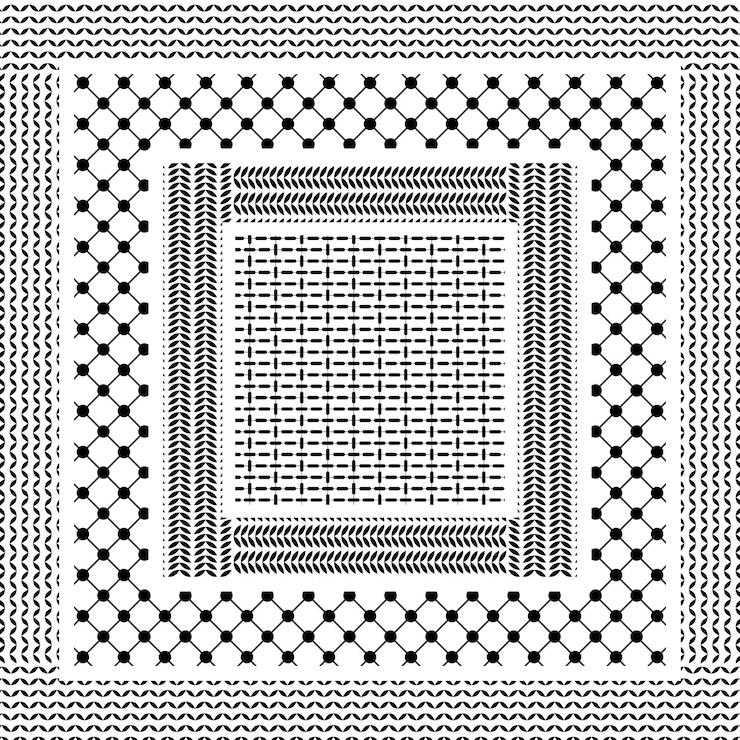 Vektör keffiyeh scarf fabric pattern background