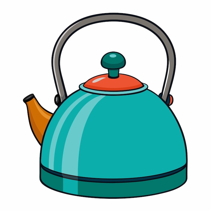 Vektör kettle clipart cartoon illustration drawing