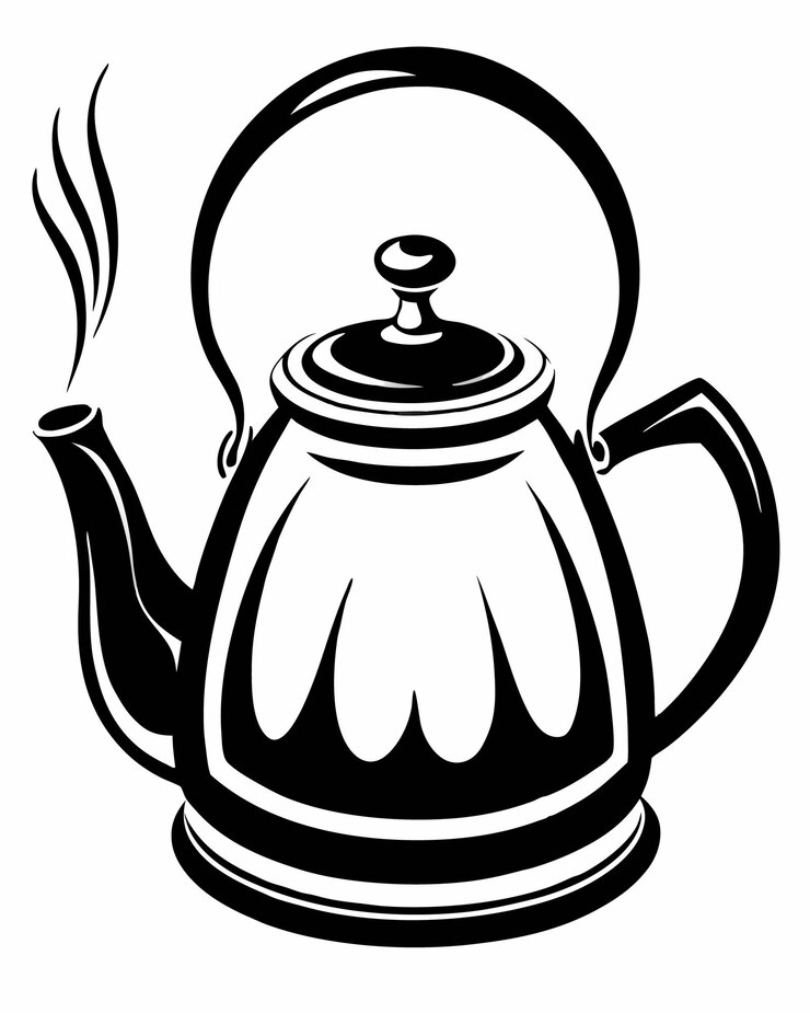 Vektör kettle vector silhouette