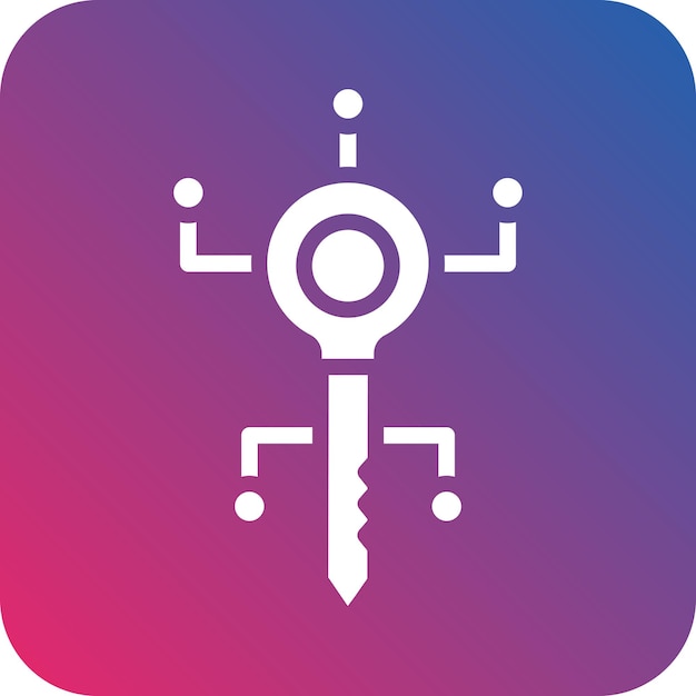 Key Encryption Icon Style