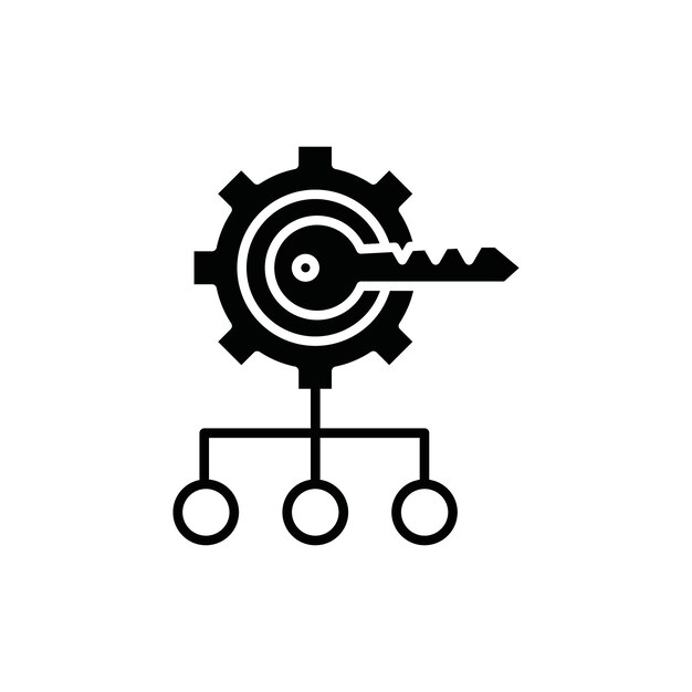 Key factor icon Vector flat thin line illustration