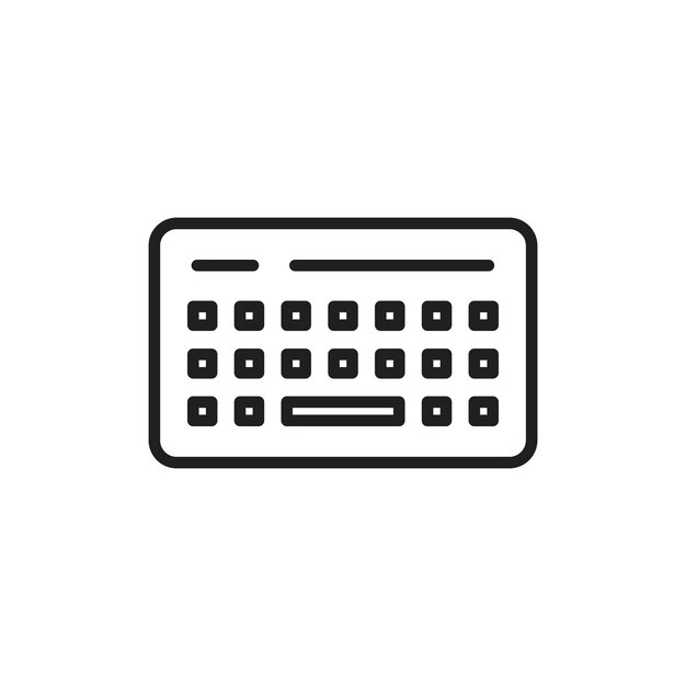 Keyboard icon outline set sign