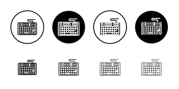 Keyboard icon Simple thin outline