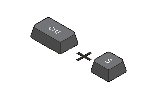 Keyboard shortcuts Crtl S in isometric style