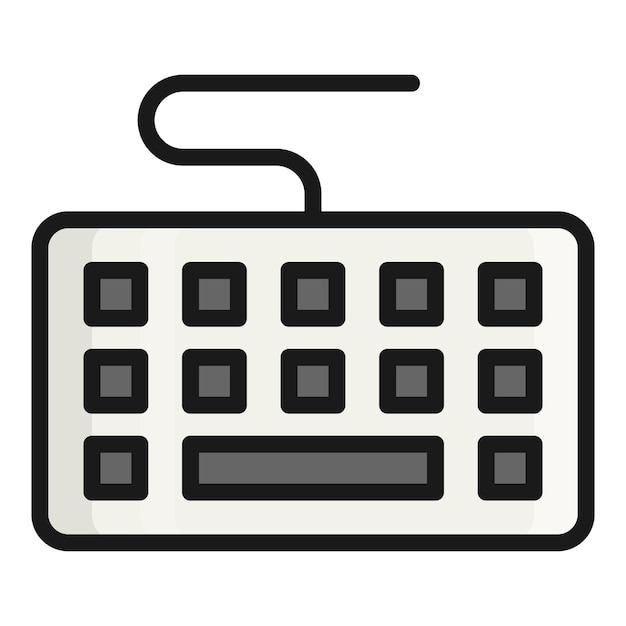 keyboard vector line icon school and education icon