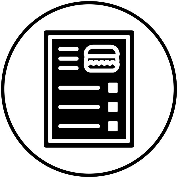 Kids Menu vector icon illustration of Street Food iconset