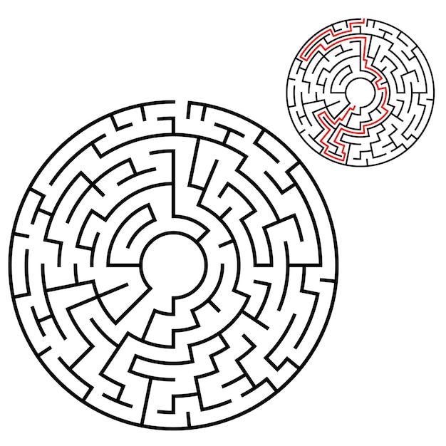 Kids riddle maze puzzle labyrinth vector illustration