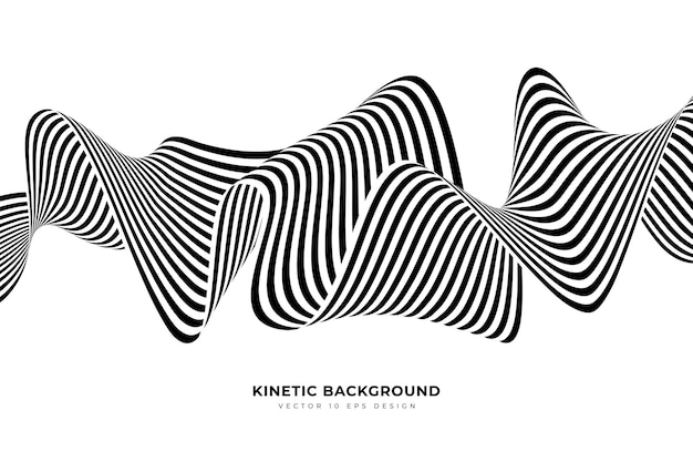 Kinetic Wave Line Abstract Background