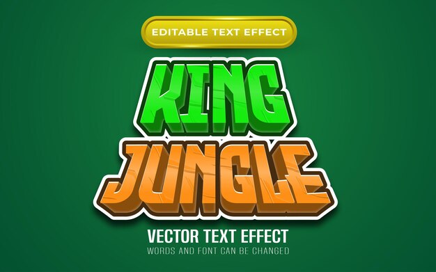 King jungle editable text effect