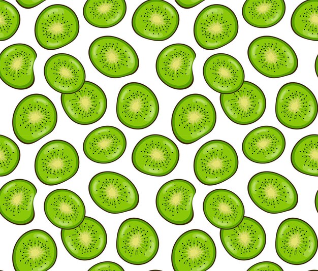 kiwi seamless pattern