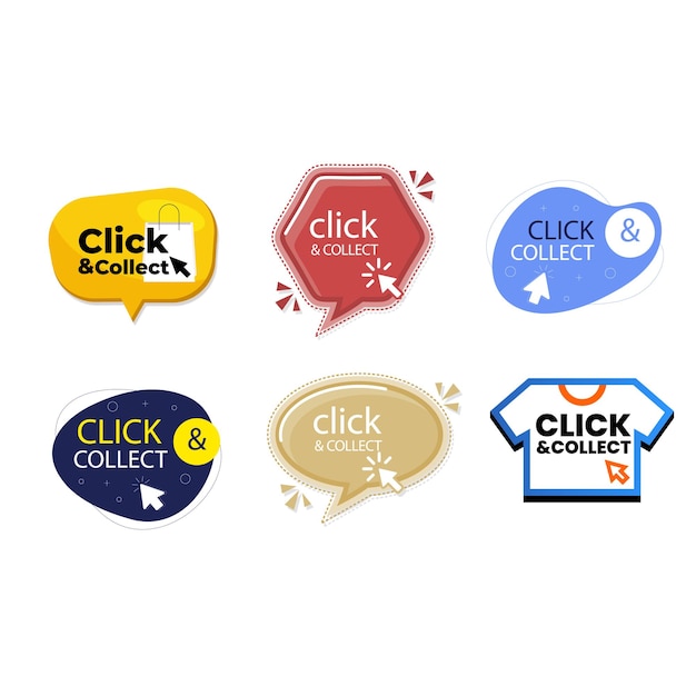 Klik og hent-konceptbillede Clipart-billede isoleret på hvid baggrund