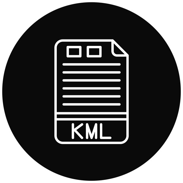 kml icon vector image can be used for file formats