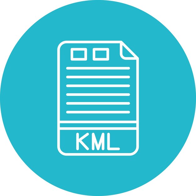kml icon vector image can be used for file formats