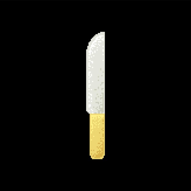 Knife Logo Icon in Pixel Art