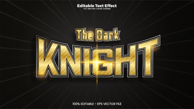 Knight Editable text effect in modern trend style Premium Vector