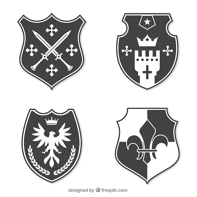 Knight emblem design collection