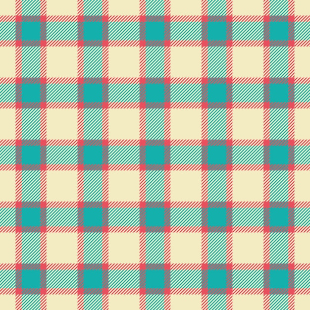 Knot seamless background textile straight fabric vector tartan Silk plaid check texture pattern in light and teal colors