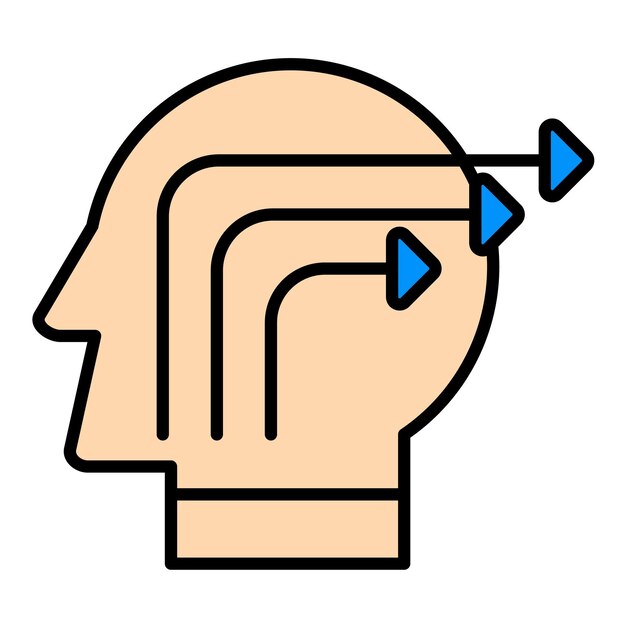 Knowledge Extraction Flat Illustration