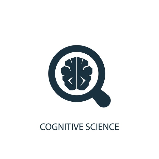 Kognitiv vetenskap ikon. Enkel elementillustration. Kognitiv vetenskap symbol design från Artificiell intelligens samling. Kan användas på webben och mobilen.