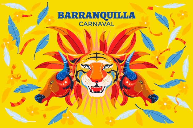 Kolombiya Barranquilla Karnavalı için renkli arka plan