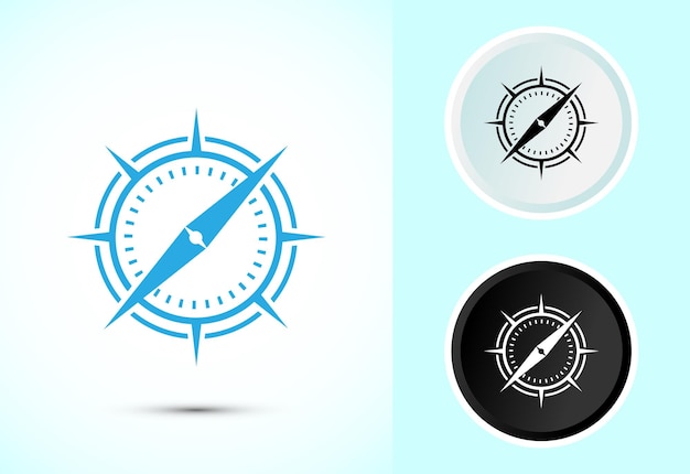 Kompas ikon design illustration. Navigationsskilt-symbol til apps og hjemmesider