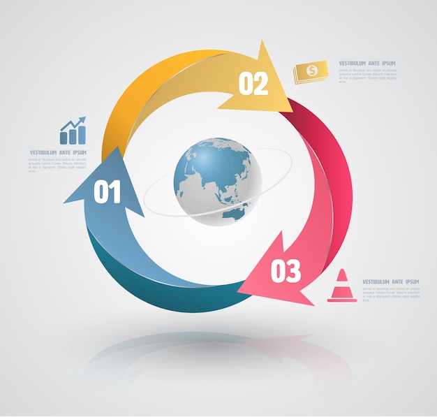 Konceptuella element för infografik.