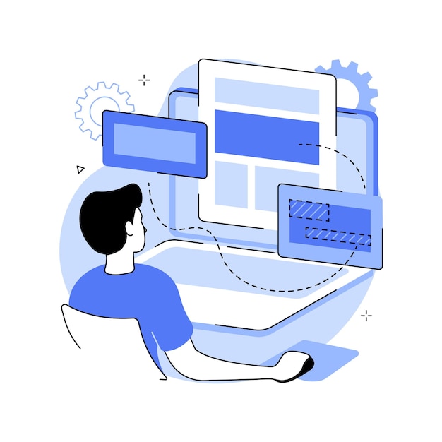 Kopieringsoptimering abstrakt koncept vektor illustration