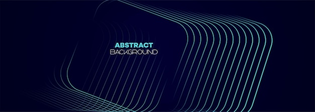 Koyu lacivert yeşil soyut desen Geometrik çizgilerle fütüristik teknoloji web arka planı