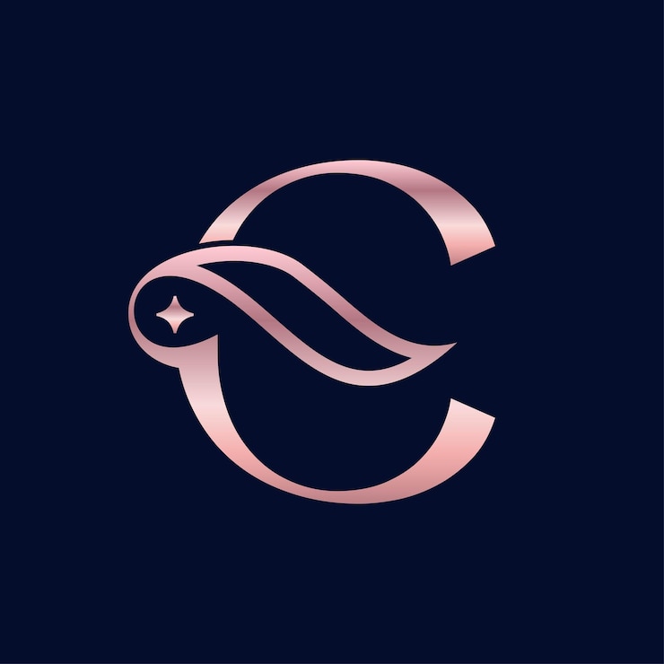 Vektör kozmetik güzellik logo markası c harfi