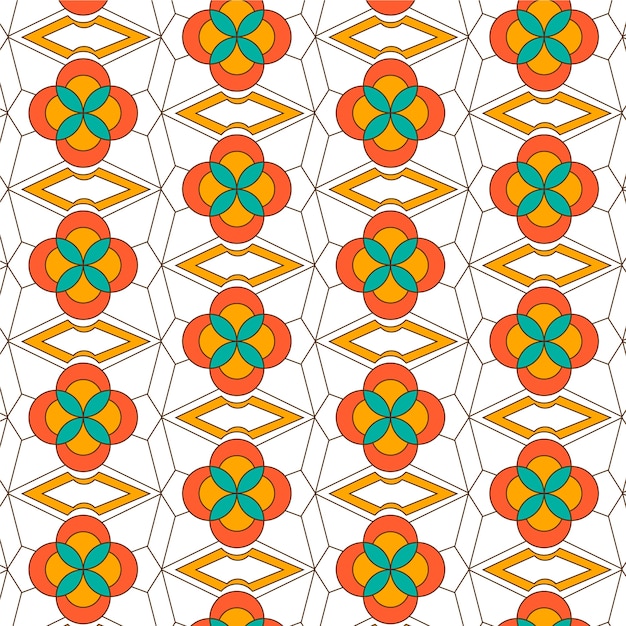 Kreativ arabesk mønster i fladt design