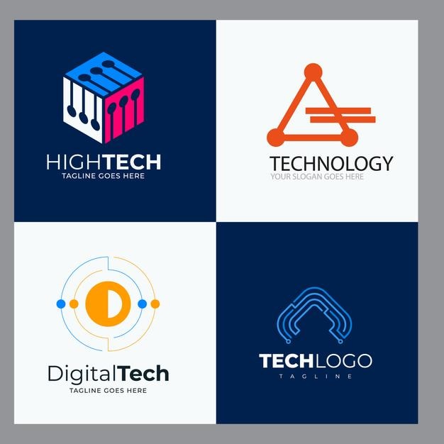 Kreativ logotyp Gradient blå logotyp geometrisk ikon Abstrakt logotyp vektor