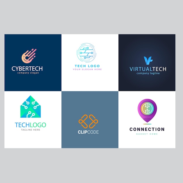 Kreativ logotyp Gradient blå logotyp geometrisk ikon Abstrakt logotyp vektor
