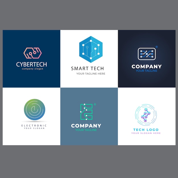 Kreativ logotyp Gradient blå logotyp geometrisk ikon Abstrakt logotyp vektor