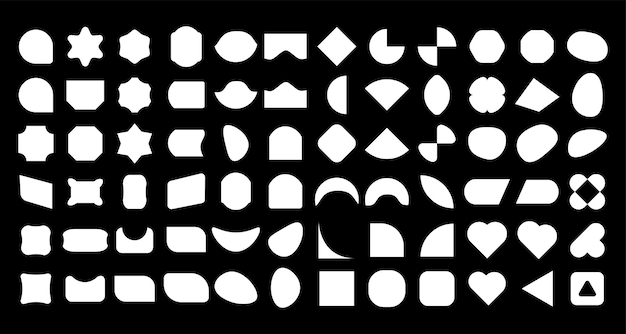 kreativ, varierande, svart form för grafisk designer
