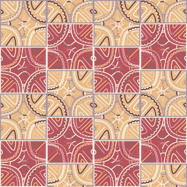 Kreativt doodle geometrisk ornament. Linjer, sømløs baggrundsmønster