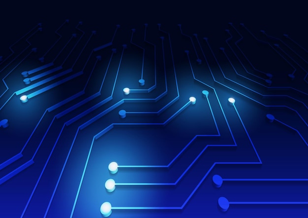 Kretskortsteknikbakgrund med högteknologiskt digitalt dataanslutningssystem och elektronisk datordesign
