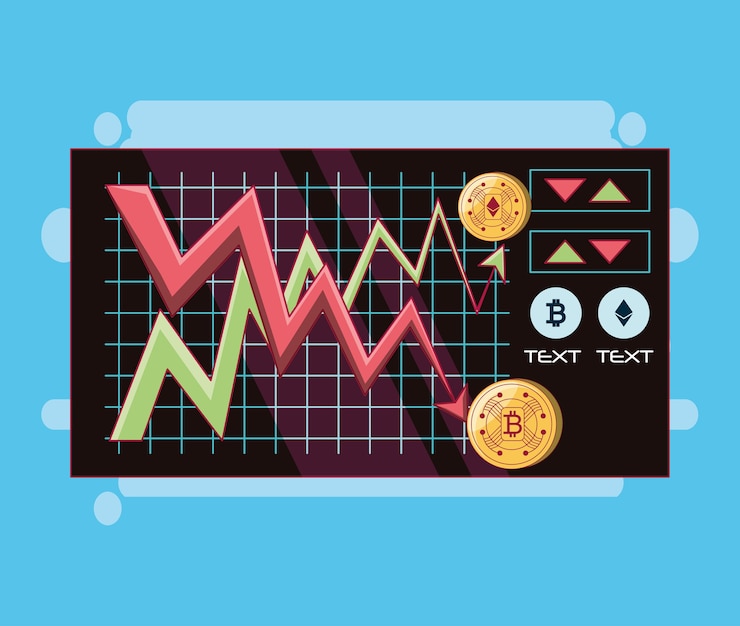 Vektör kripto para birimi infografik