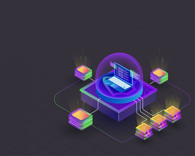 Krypto-mining koncept.