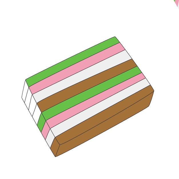 Kue Lapis Indonesian Snacks Iluustration
