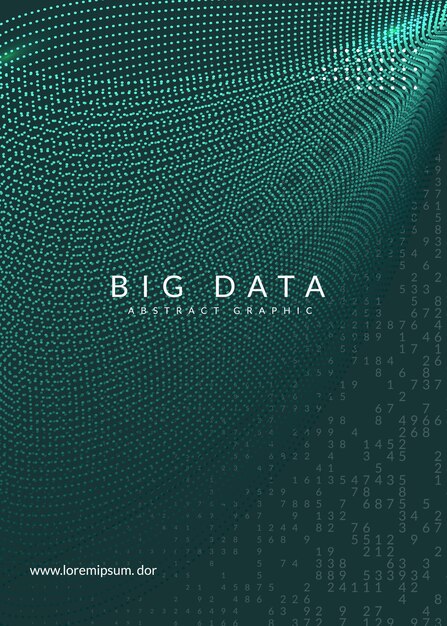 Kvantberäkning omslagsdesign. Teknik för big data