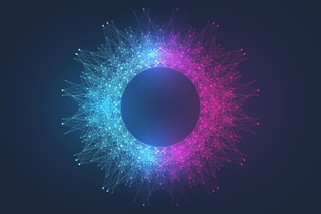 kvantecomputer teknologi visualisering eksplosion baggrund