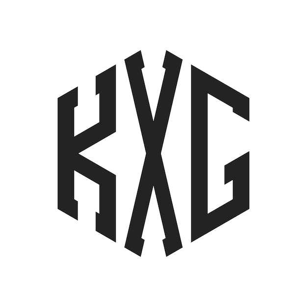 KXG Logo Design Initial Letter KXG Monogram Logo using Hexagon shape